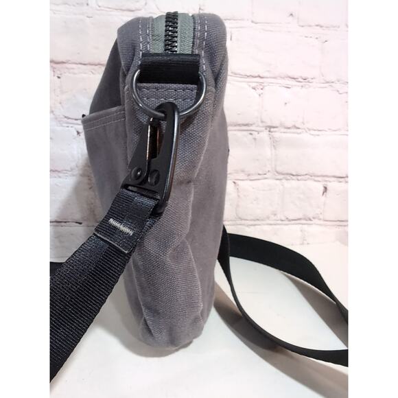 Moop Canvas Small Crossbody Bag Shark Blue Gray Convertible - Picture 3 of 11